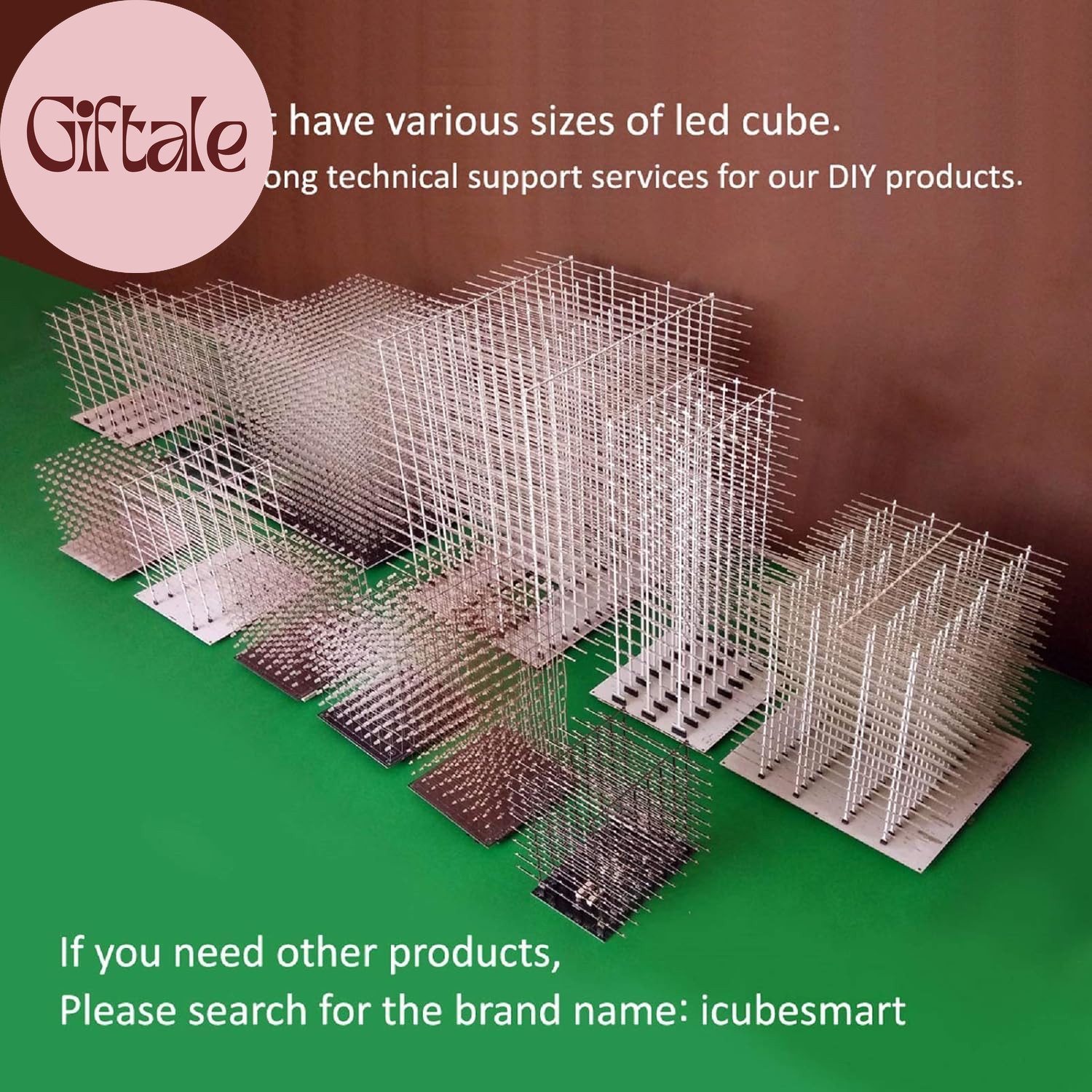 3D Led Cube DIY Electronics Kit 8X8X8 Led Cube DIY Soldering Project Kit(3D8S-Mu