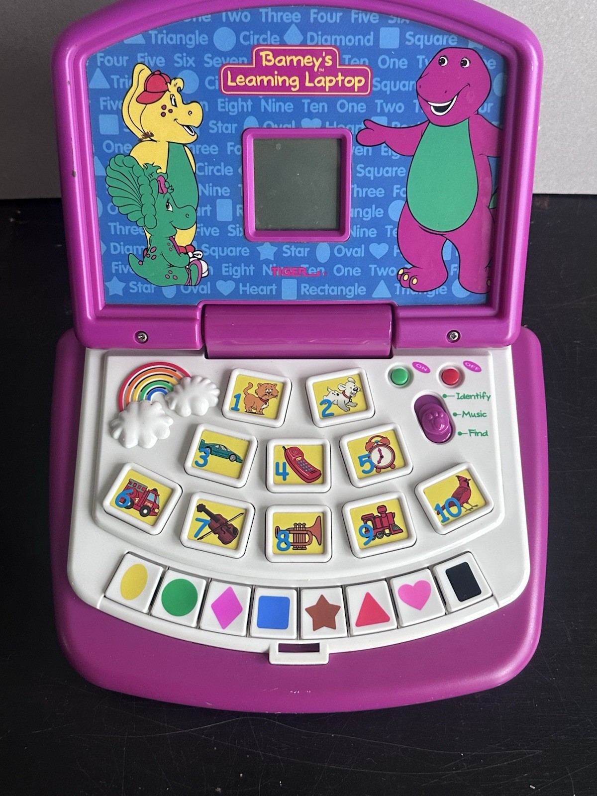 VTG Barney’s Learning Laptop 1999 Interactive Tiger Toy Educational Works