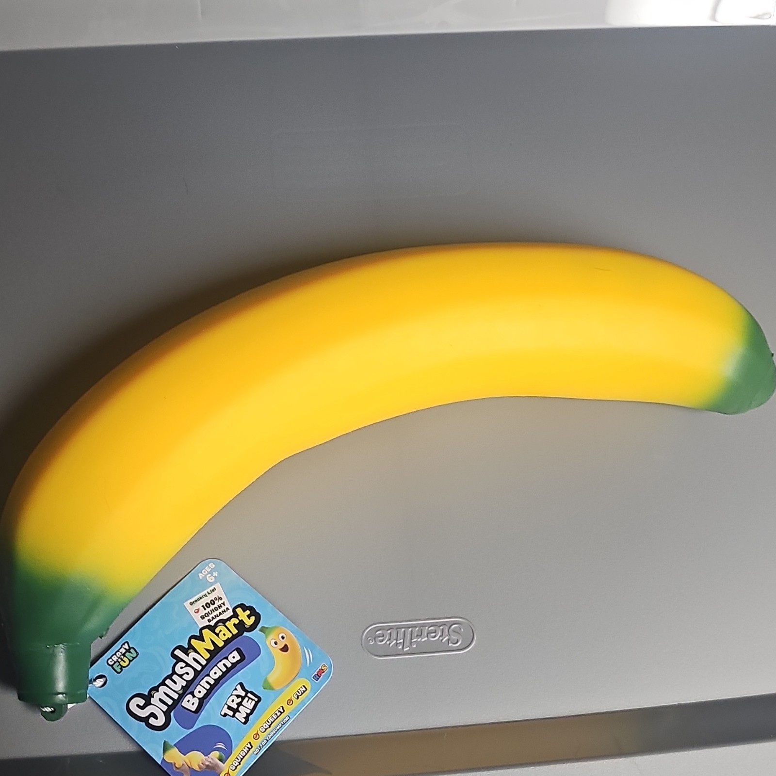 SmushMart Banana Squishy Squeeze Toy Yellow/Green Ages 8-11 Years 9214235