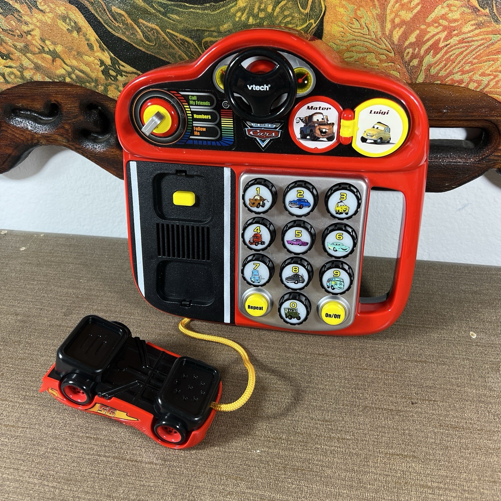 VTech Disney Pixar Cars Lightning McQueen Learning Phone Playset WORKS RARE HTF