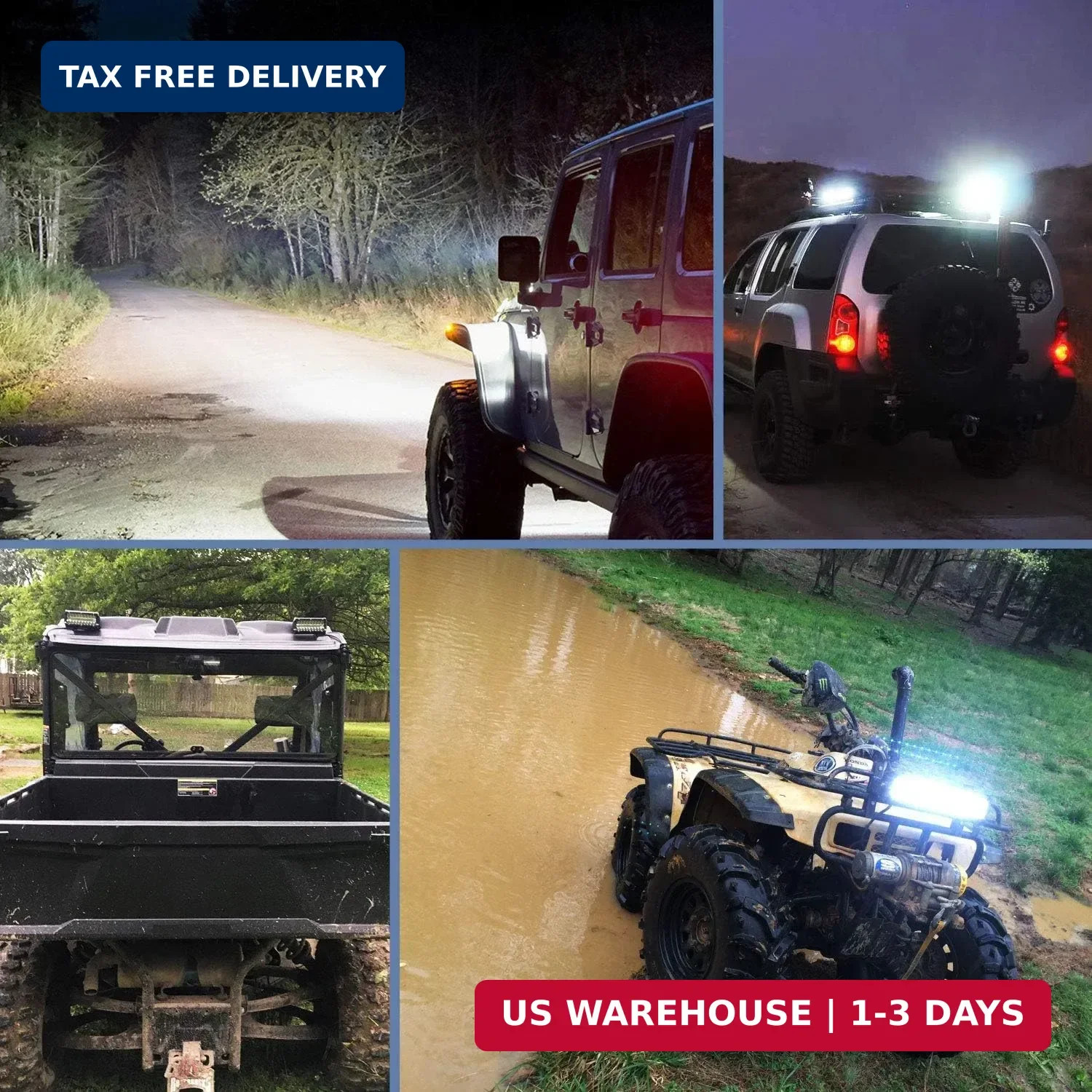 Nilight Led Pods 6.5 Inch 120W Flood Spot Combo Off Road Driving Fog Light Bar W