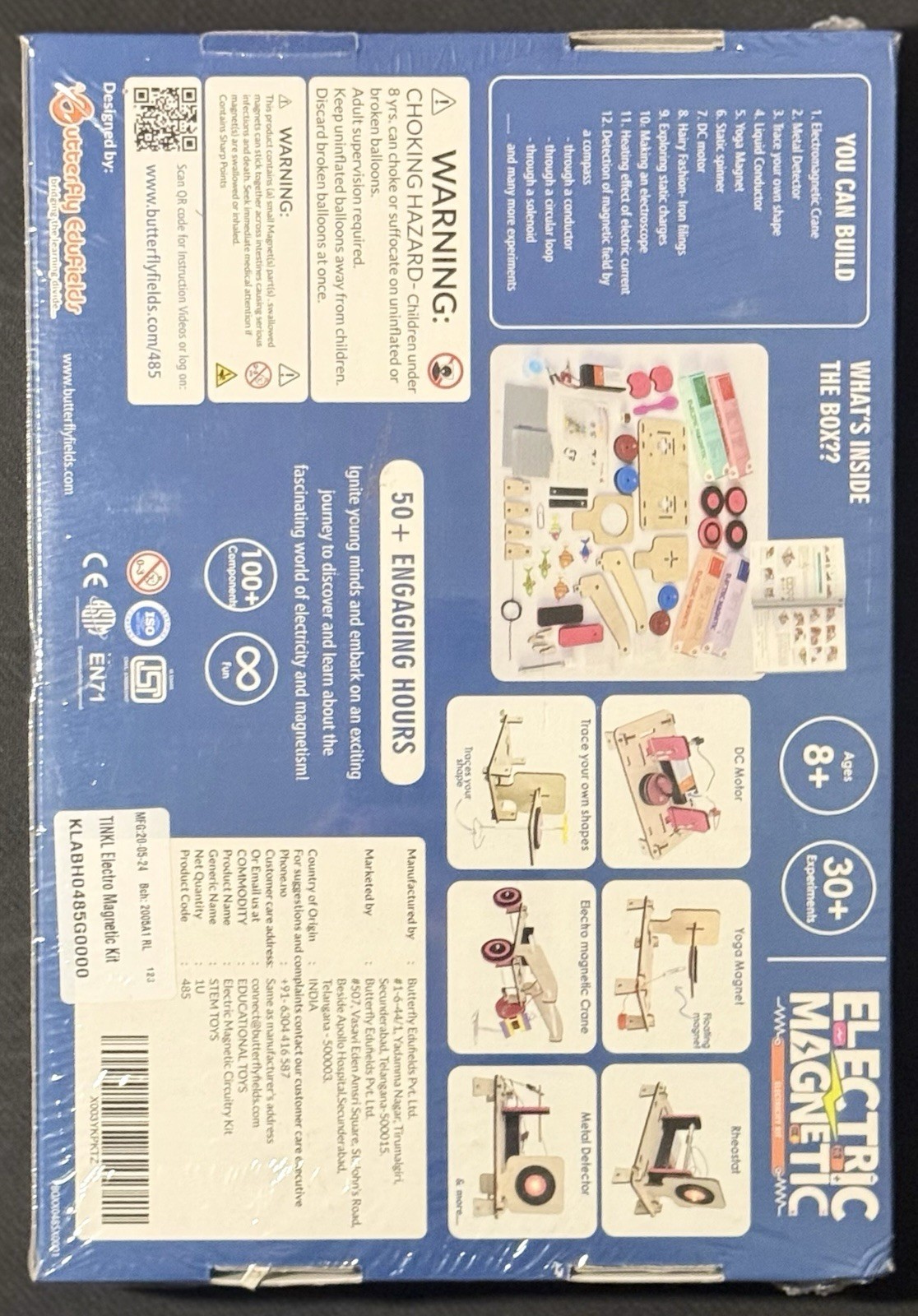 Butterfly Edufields 30 Project STEM Kit • Ages 8-12 • Electricity & Magnetism