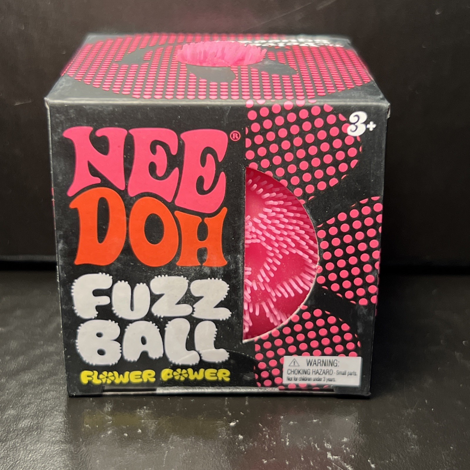 NeeDoh Fuzz Ball The Velvet Squeeze Flower Power Pink TikTok VIRAL