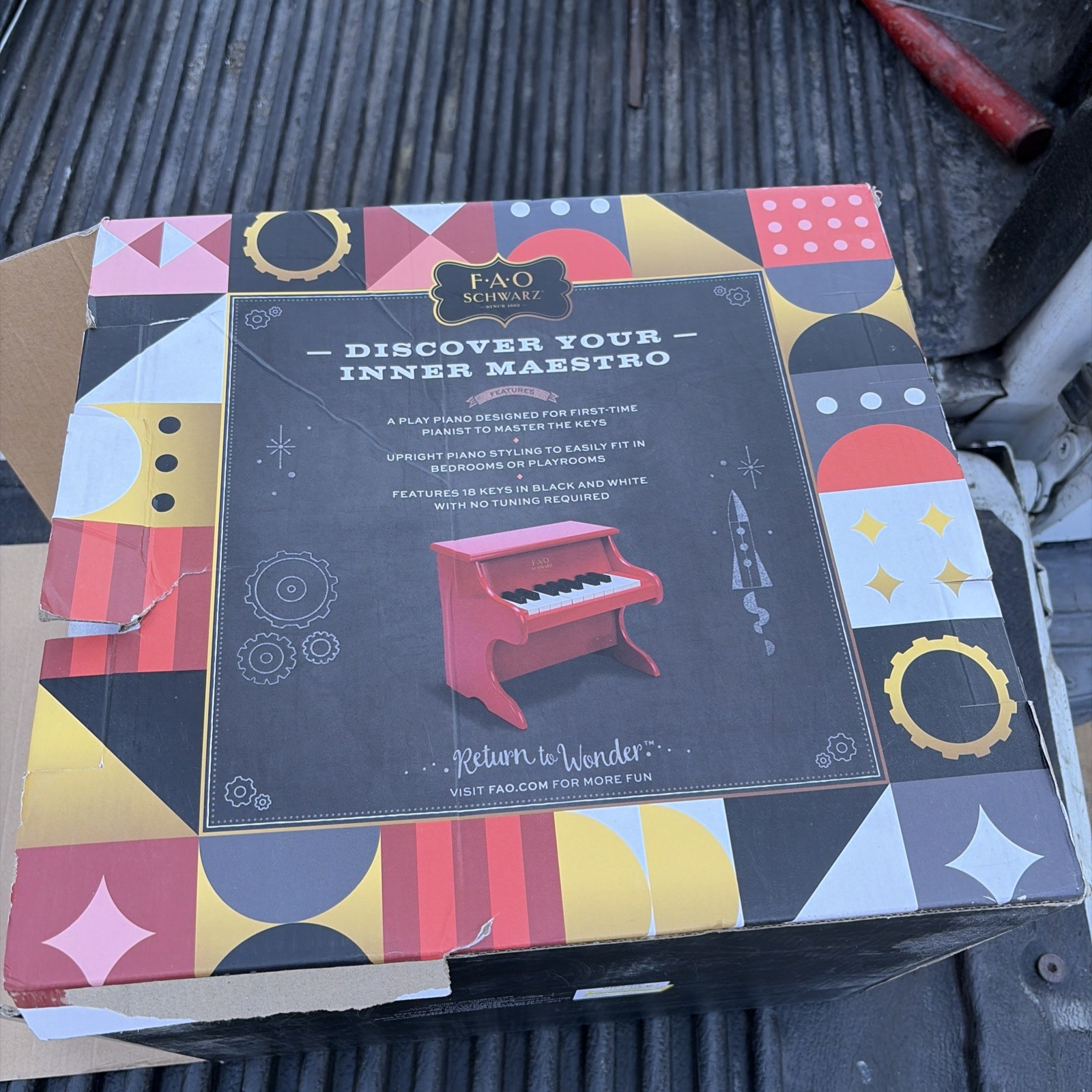 FAO Schwarz Upright Play Piano kids rare – working.