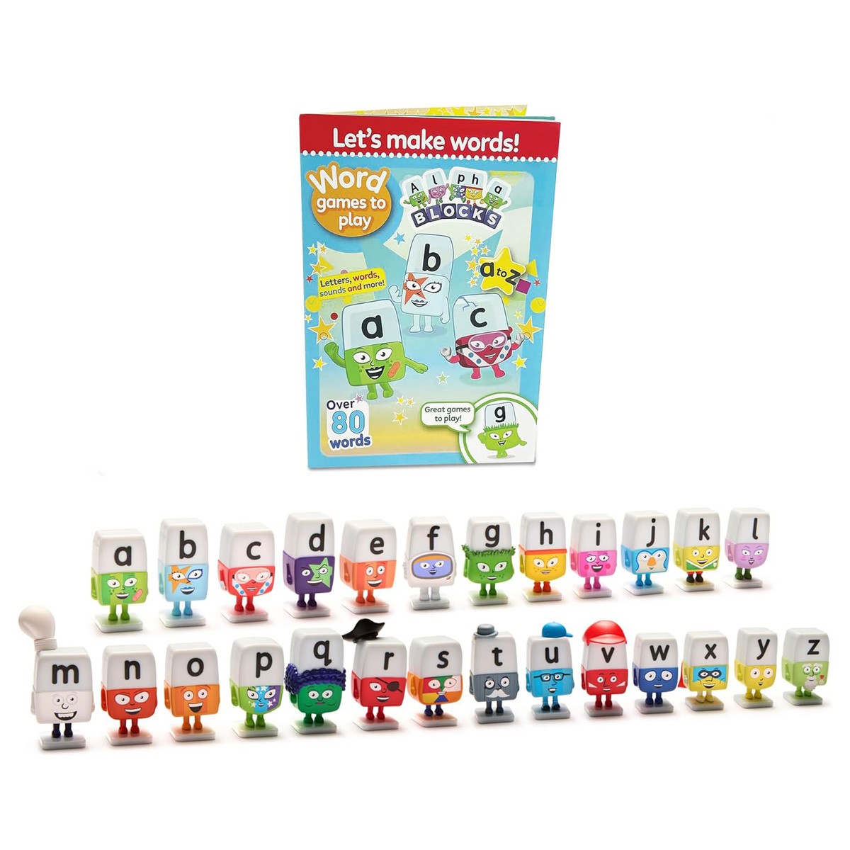 ALPHABLOCKS – Alphabet Character Playset Fun Way to Learn to Read Activity Book