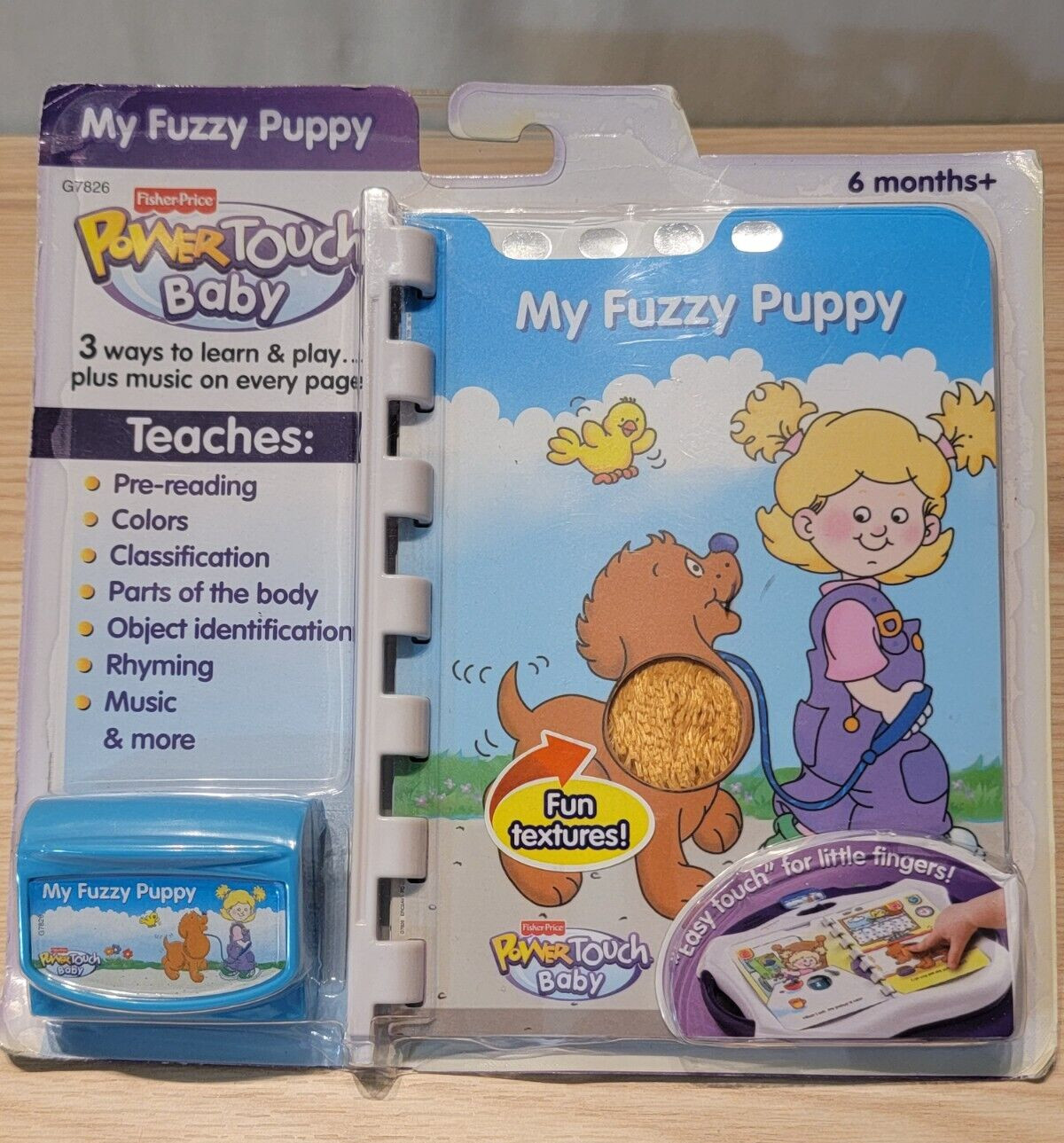 Fisher Price Power Touch Baby Cartridges Lot of 2 brand new colors fuzzy puppy