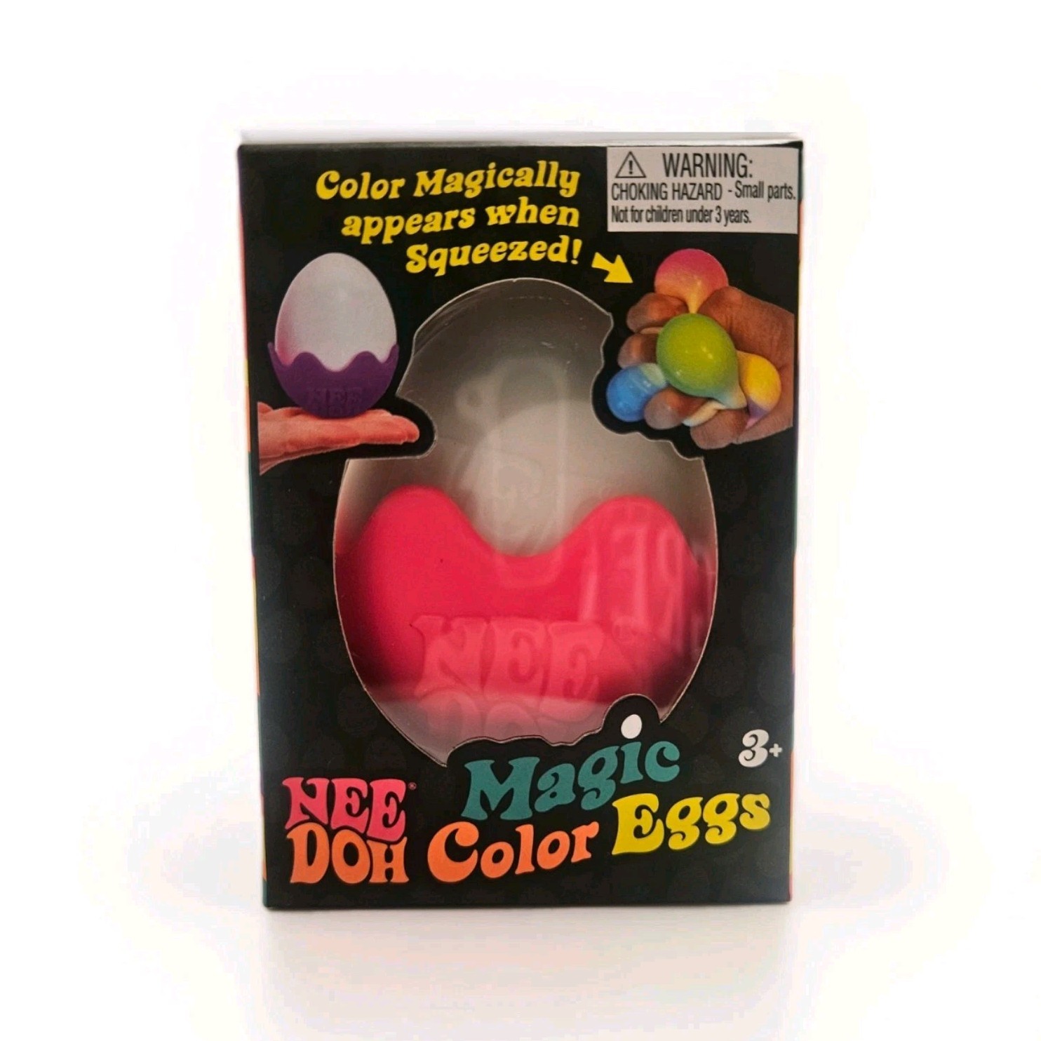 Nee Doh Magic Color Egg Squeeze Toy Pink Ages 3+ 4-7 Years Recommended