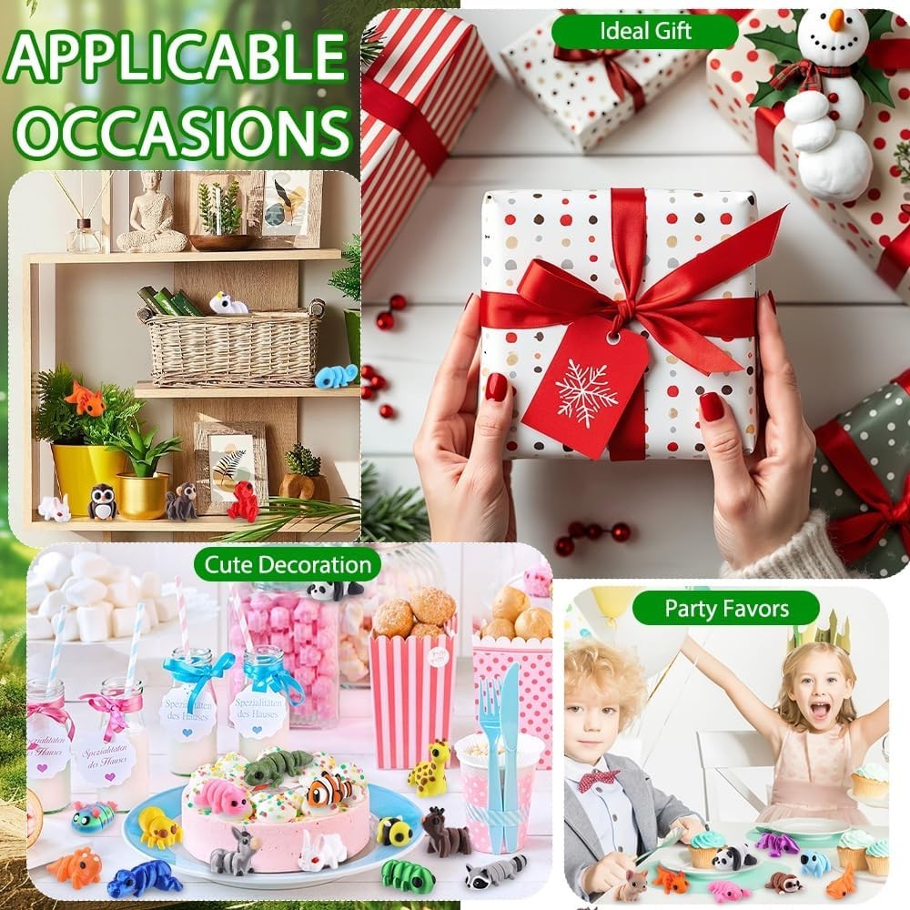 50Pcs Mini 3D Printed Animals for Kids Little 3D Printed Figurines for Party …