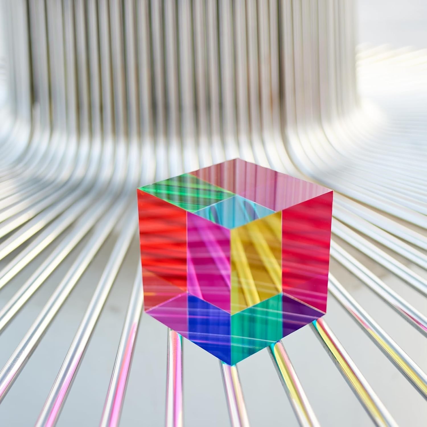 Educational 40mm CMY Cube – Color Recognition Toy & Modern Desk Decoration