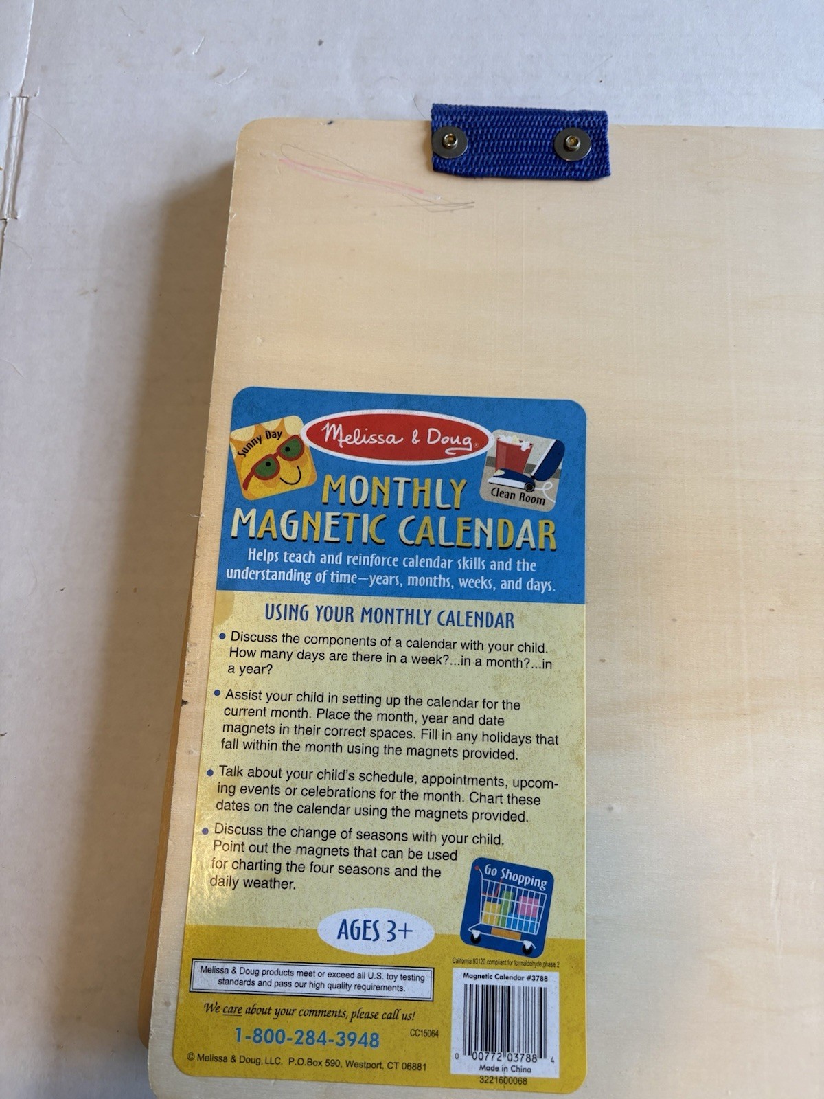 Melissa & Doug Hanging Magnetic Monthly Wall Calendar