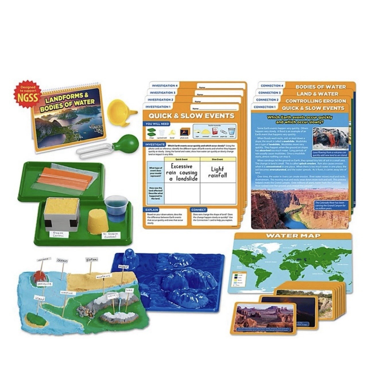 Lakeshore Meet The Standards Earth Science Kit Landforms And Erosion-LM272 New!!