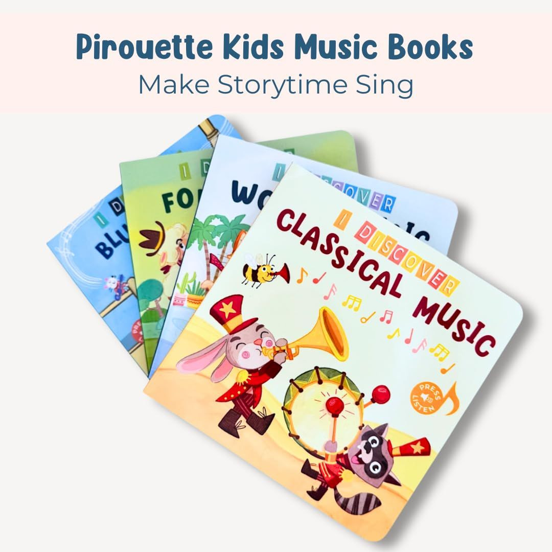 I Discover Classical Music – Sound Book 6.5 x inches, Red, Blue, Yellow