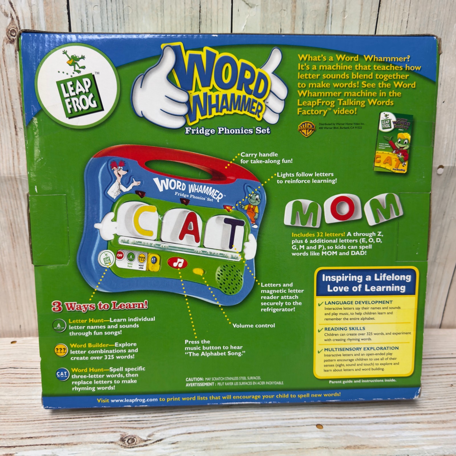 NEW Leap Frog Word Whammer Fridge Phonics Set 32 Magnetic Letters 325 Words Toy