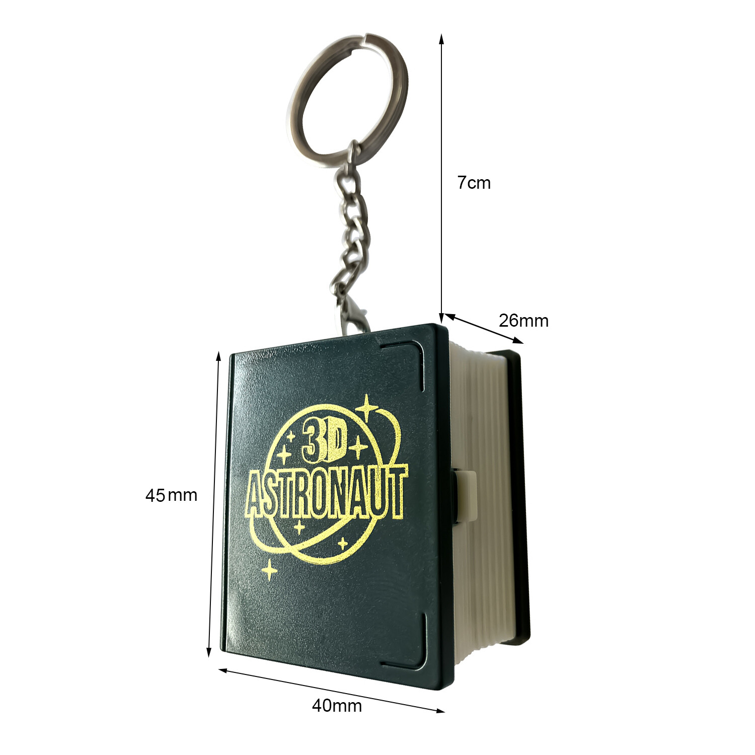 3D Dinosaur Stereoscopic Book Pop Up Astronaut Castle Basketball Key Chain x 2