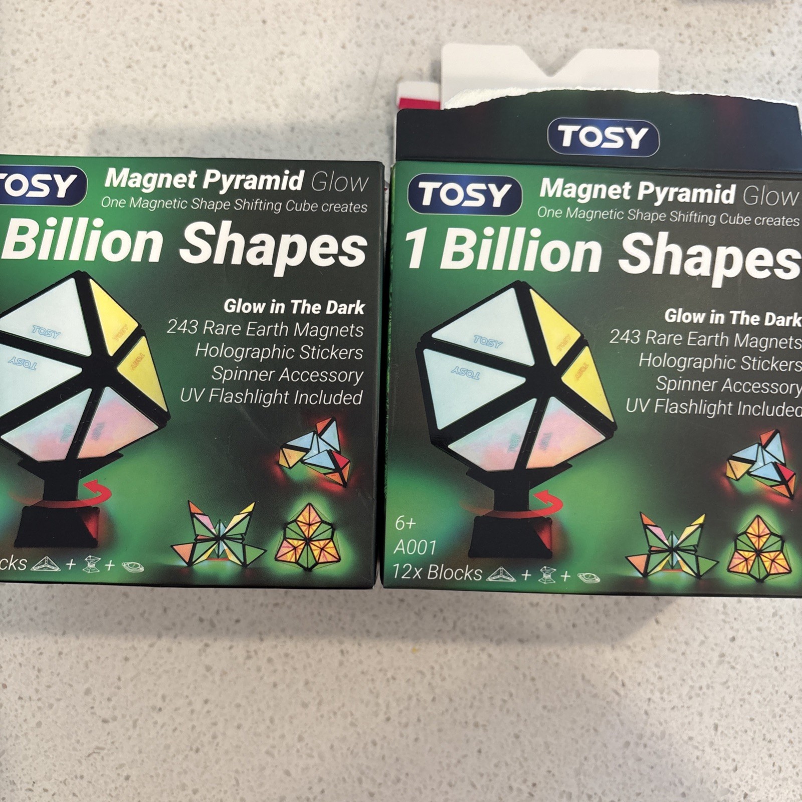 TOSY Magnet Pyramid Glow 1 Cube Transforms 1 Billion Shapes UV – A001