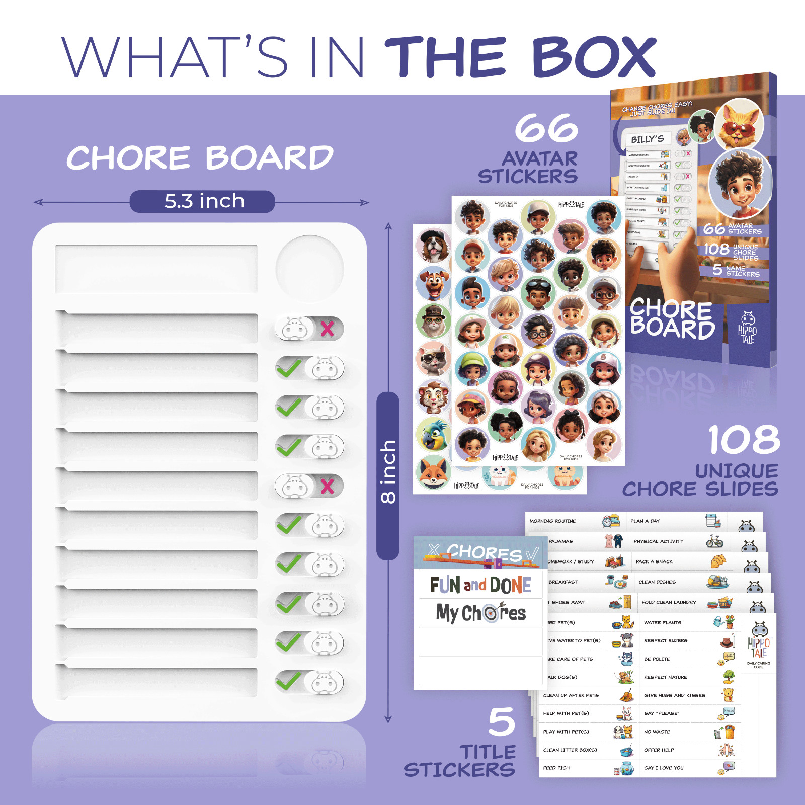 Magnetic Chore Chart for Kids – Daily Routine Chart, Visual Schedule Checklist