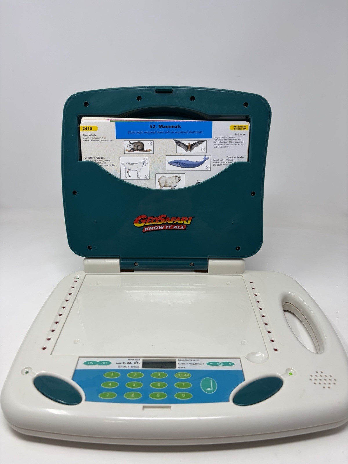 Geosafari Know It All Learning Laptop 60 Cards In Great Working Condition