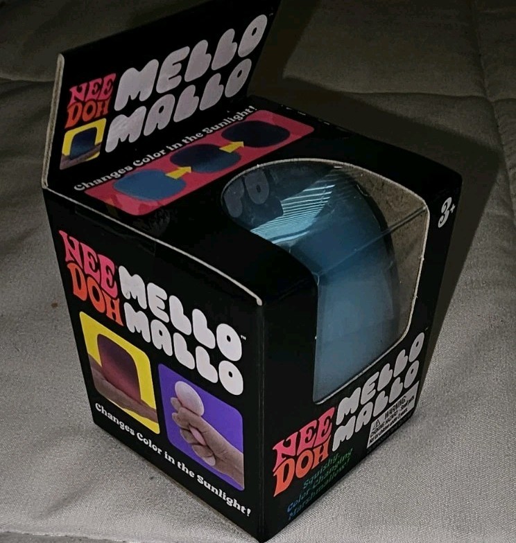 Nee Doh Blue Mello Mallo Squishy Stress Anxiety Fidget UV Color Changing Toy