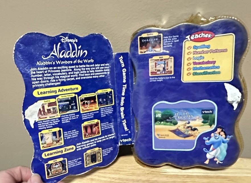 Disney Vtech Smartridge Aladdin’s Wonders of the World Cartridge V Smile Read