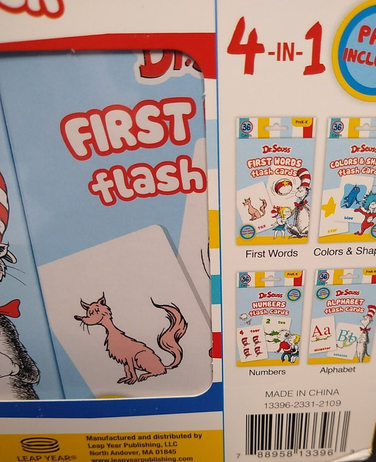 Dr. Seuss Flash Cards 4 Boxes Pre-K 1st Words Alphabet Colors Numbers Shapes New