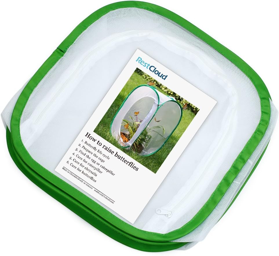 Insect and Butterfly Habitat Cage Terrarium Pop-Up 12 X 12 X 12 Inches