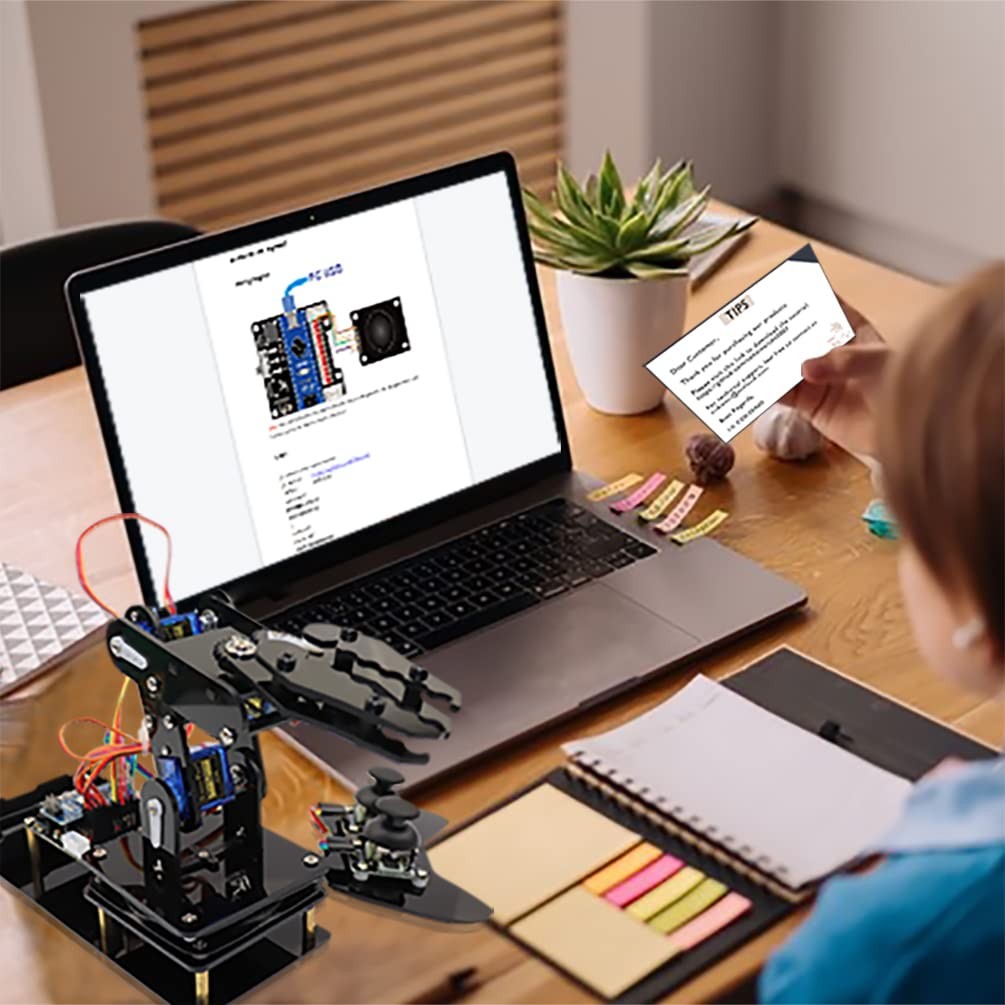 Robot Arm for Arduino, Smart Robot Building Kit That can Memorize and Repeat …