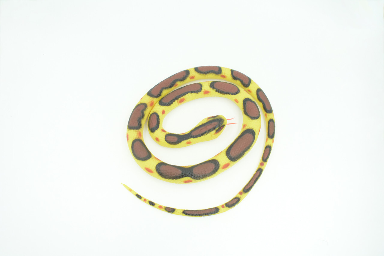 Burmese Python Snake, Rubber, Bendy Toy, Realistic, Gag Gift, 42″ WR27 BB316
