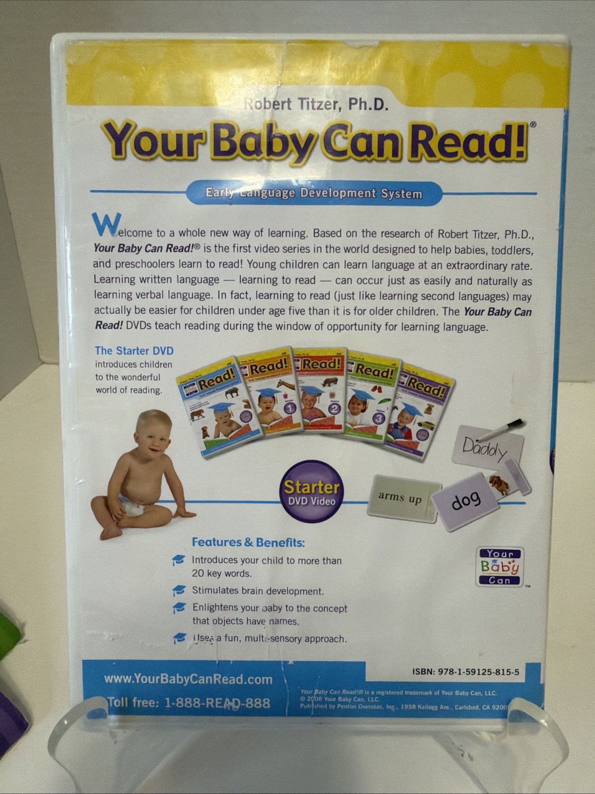 Your Baby Can Read Early Development Reading System 4 DVDs 5 Books