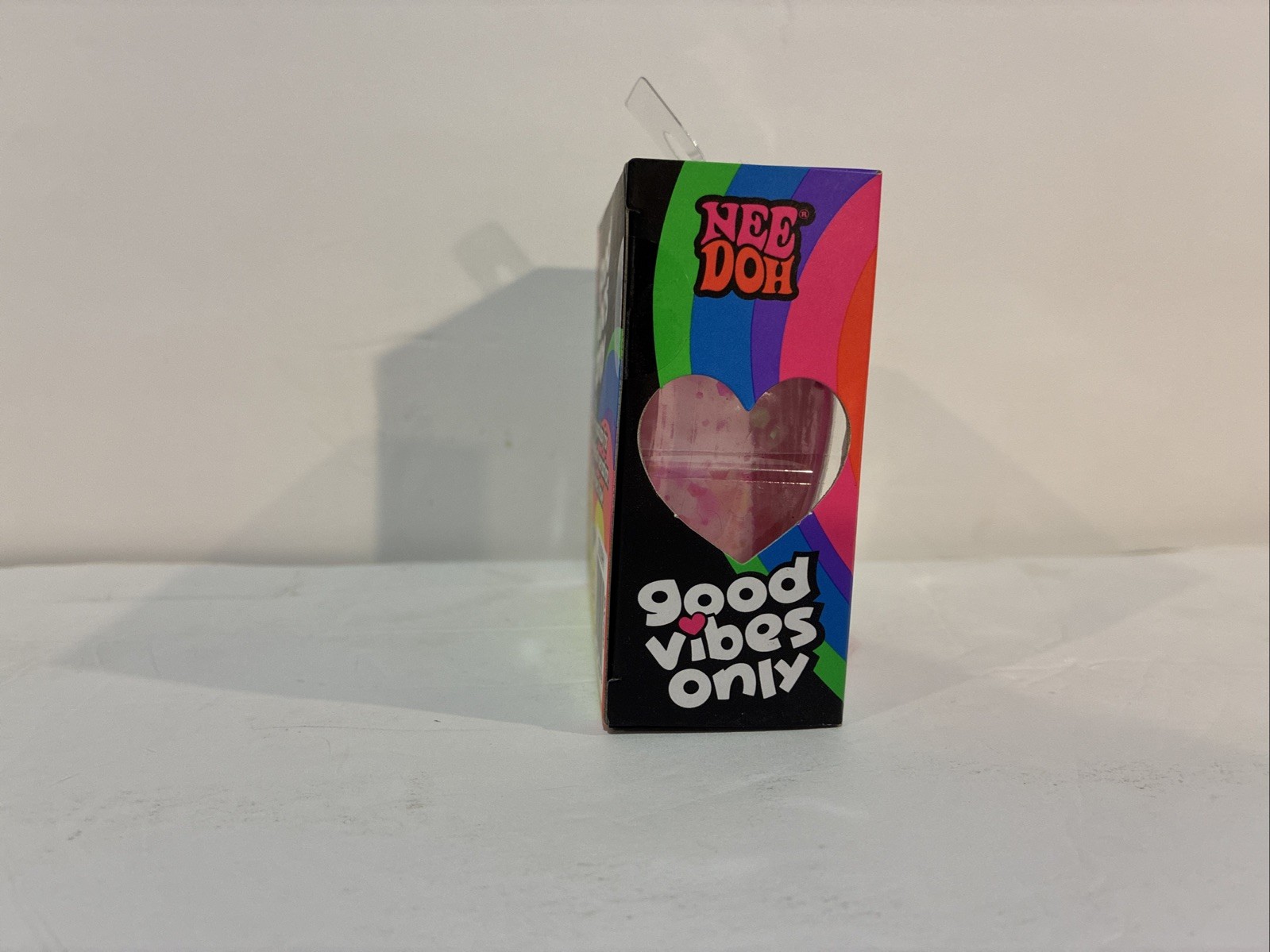 Schylling NeeDoh Good Vibes Only Heart Squeeze The Day Pink Toy Nee Doh New