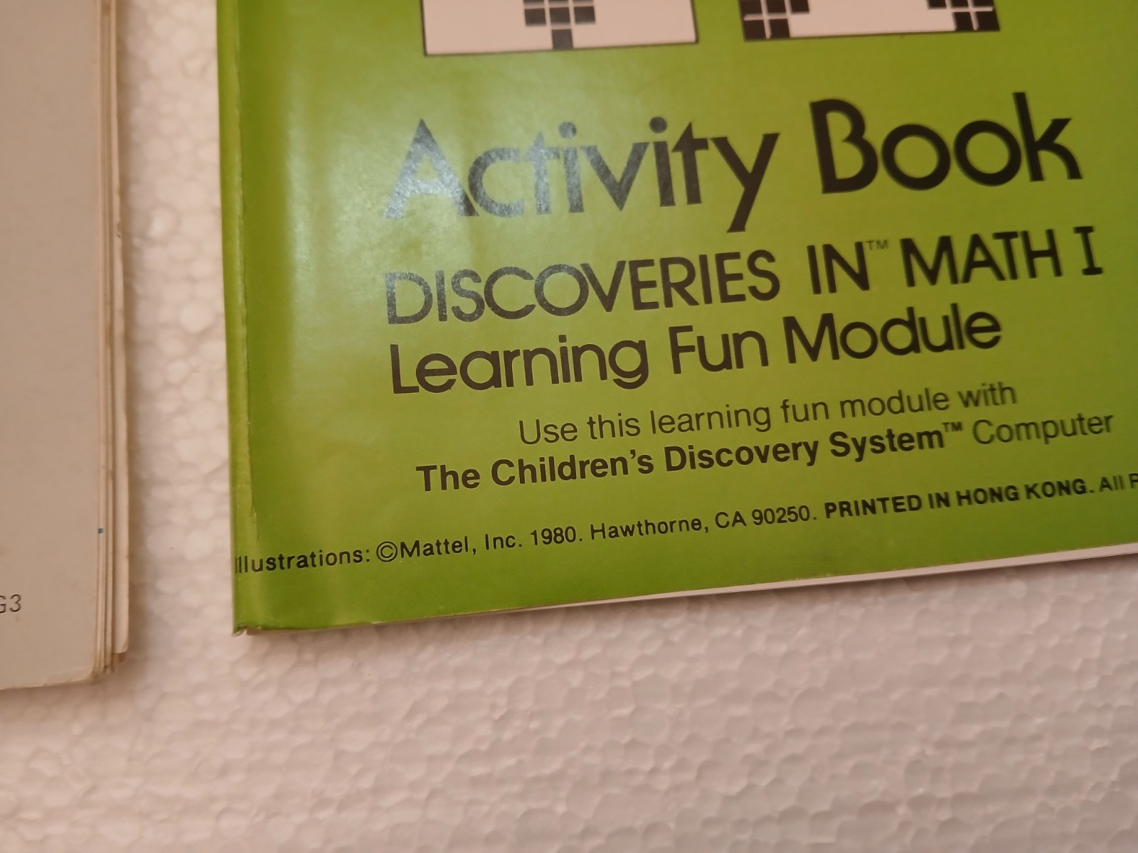 3 Diff. Mattel Children’s Discovery System Activity Books 1980-81 Math Foods +