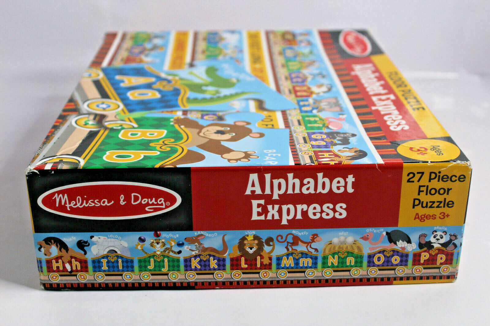 Melissa & Doug ALPHABET EXPRESS Train 27 PIECE Floor puzzle #4420 = 120″ X 6″