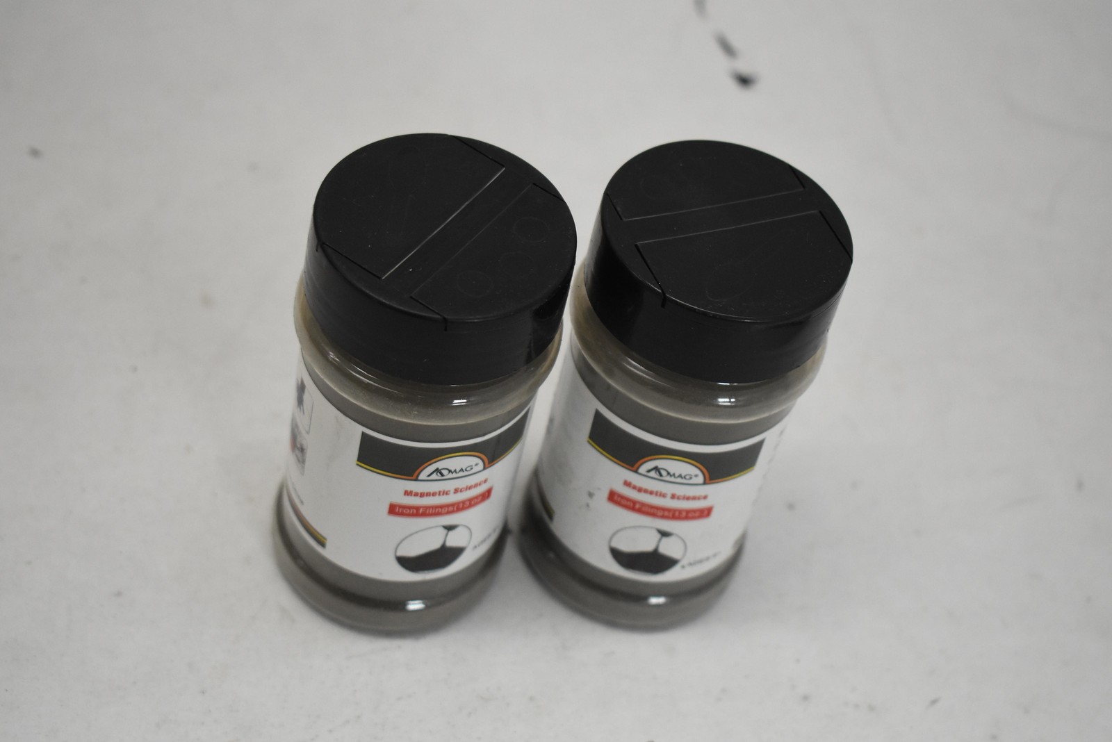 AOMAG Magnetic Science Iron Filings 13oz Lot 2 Bottles Ages 6+ STEM Lab Set