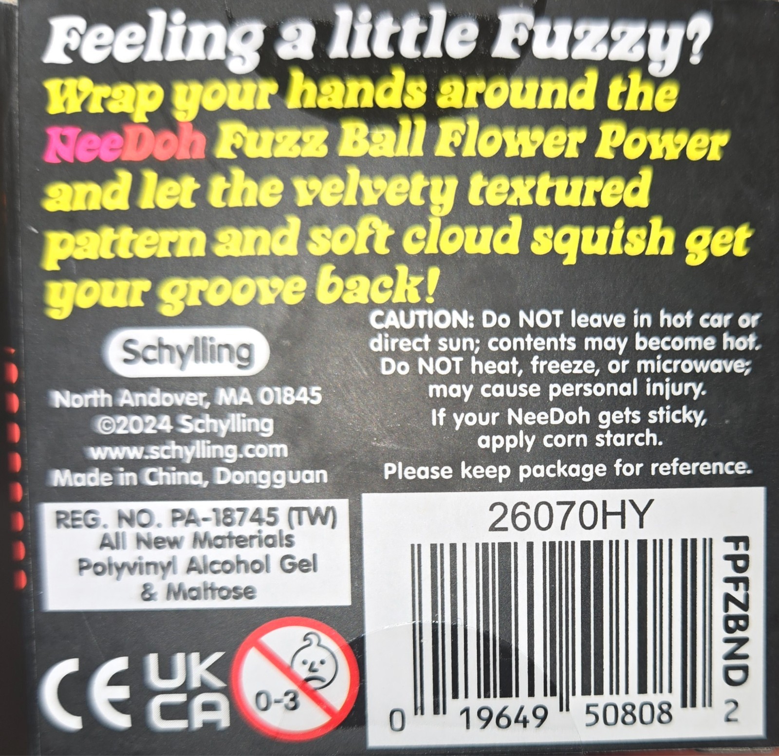 New Nee Doh Fuzz Ball Flower Power Tactile Squish Squeeze Toy, Green