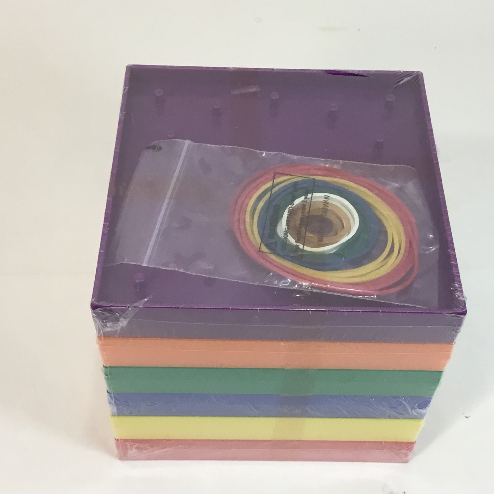 Geoboards Geometry Measurement Algebra Set of 6 Double Sided 6 Colors 120 Bands.