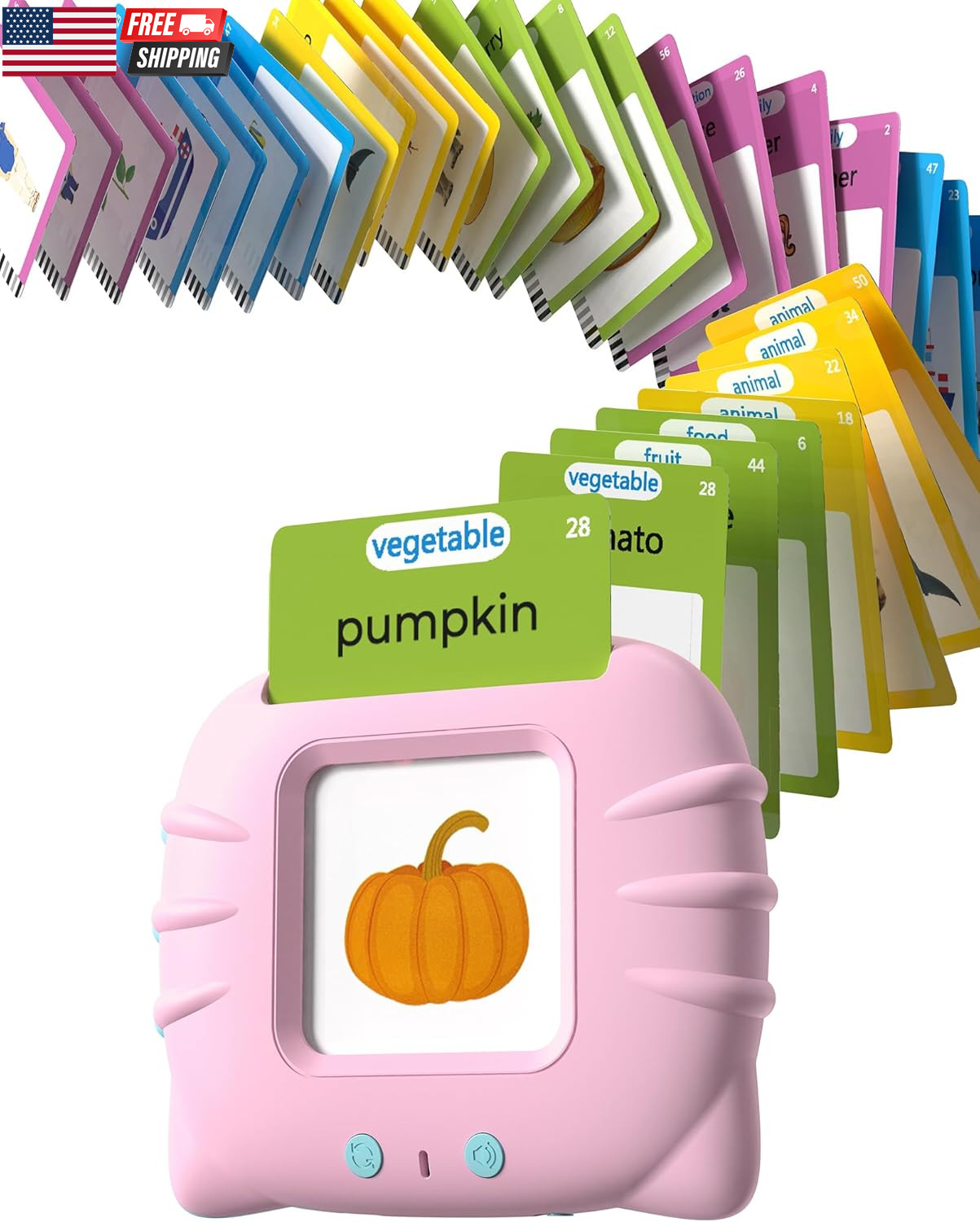 Talking Flash Cards for Toddlers 1 2 3 4 Year Olds, Montessori Language Learning