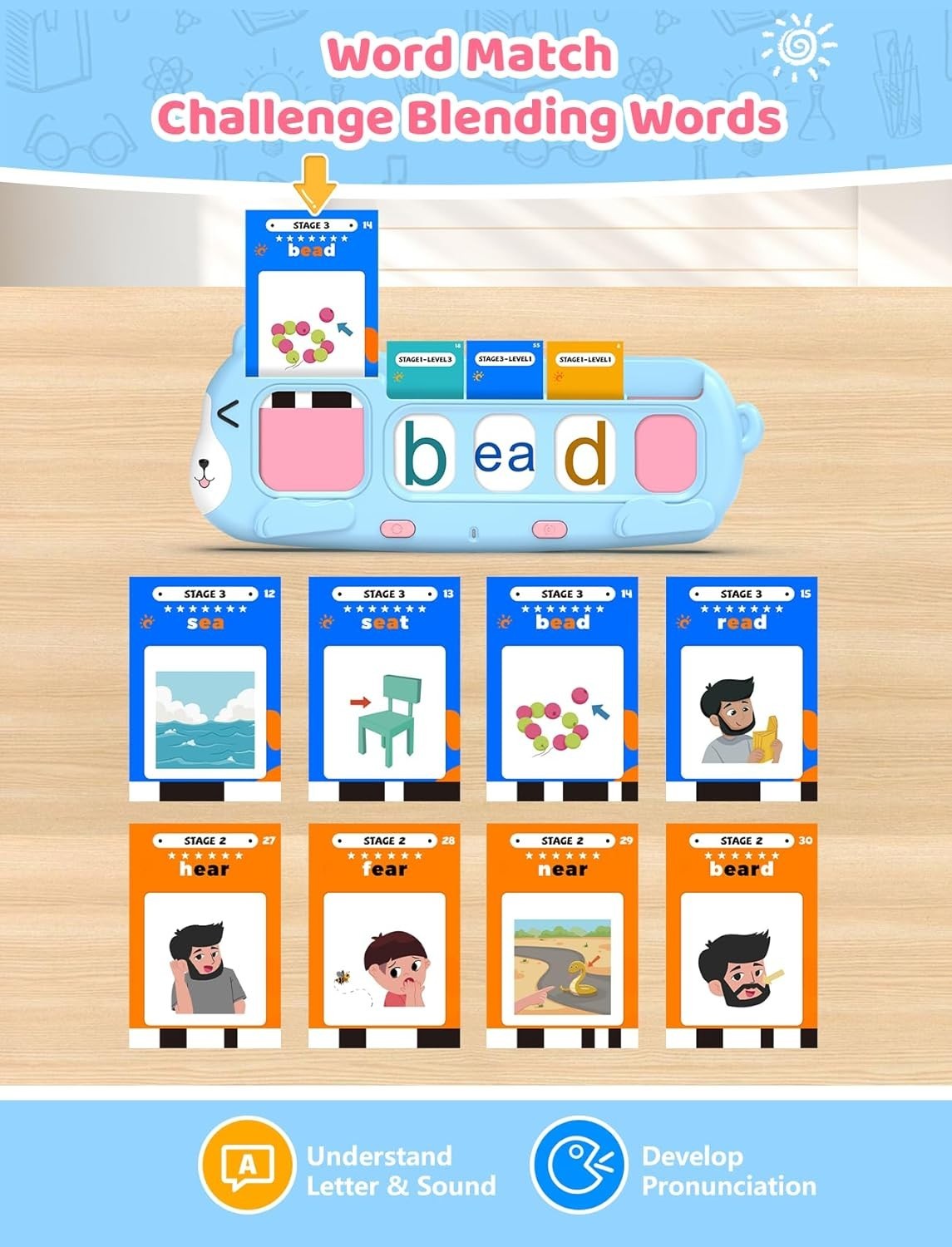 Interactive Phonics & Math Learning Set for Ages 4-8