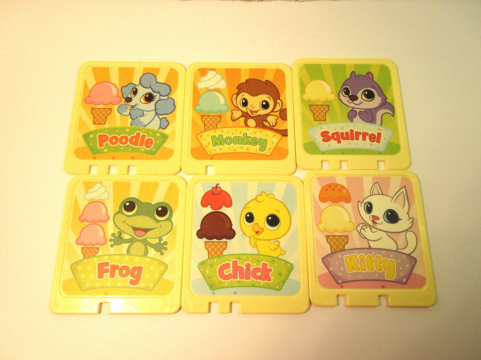 LeapFrog Scoop And Learn Ice Cream Cart Replacement 6 Double Sided Menu Cards