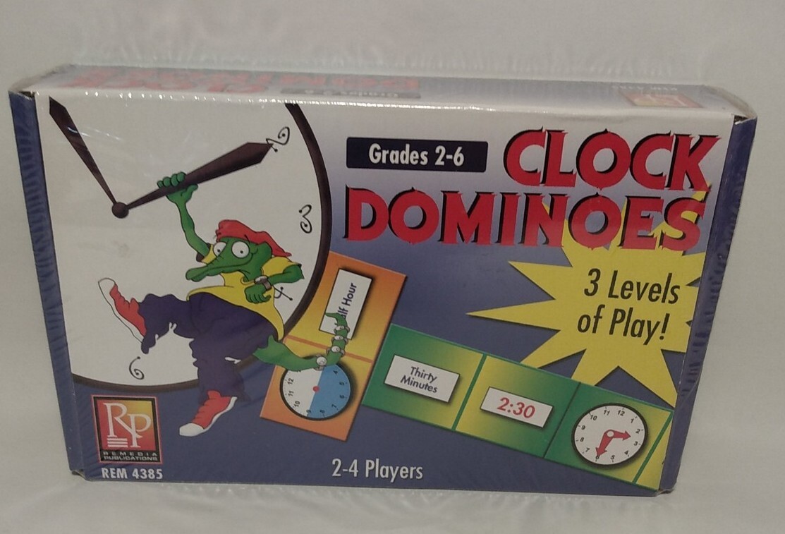 Remedia Publications Clock Dominoes Grades 2-6 (2-4 Player) New
