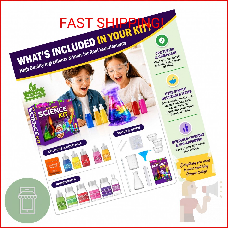 Jim&Gloria Science Kits for Kids Age 5-7 8-12 Year Old Birthday Gifts for Girls