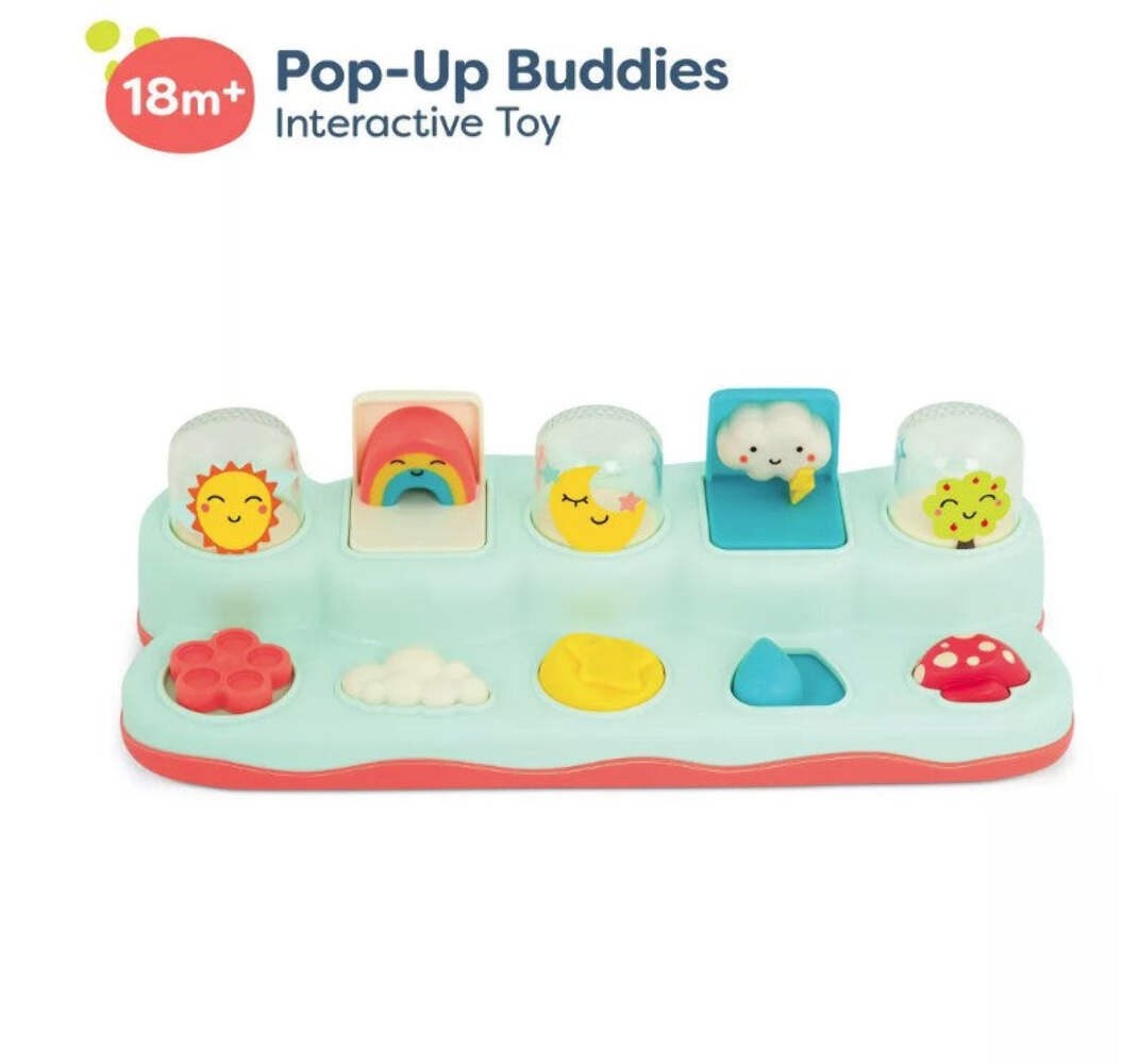 B. toys – Interactive Toy – Pop-Up Buddies: Educational Baby & Toddler Toy for M
