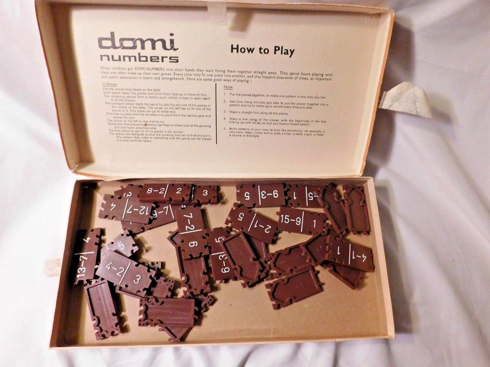 Vintage Condor Domi Numbers Math Educational Game 1960’s