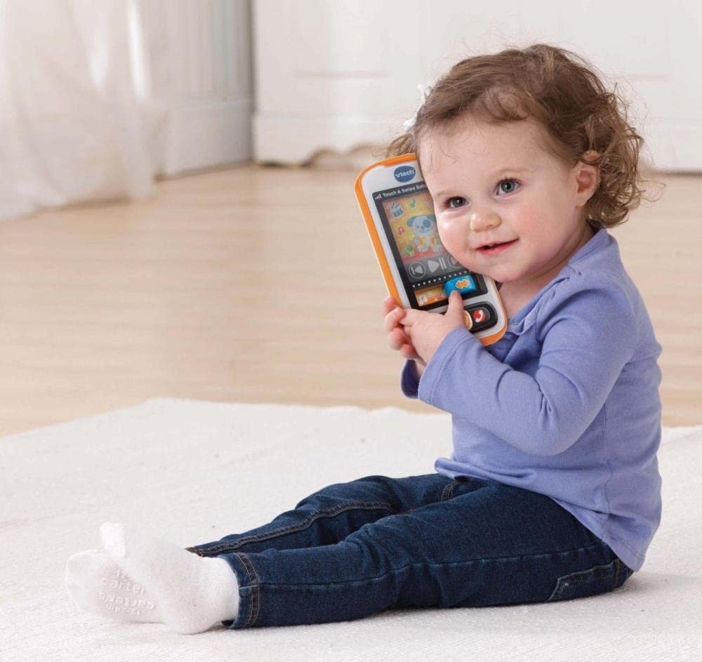 VTech Touch and Swipe Baby Phone, Orange 6 months – 3 years,
