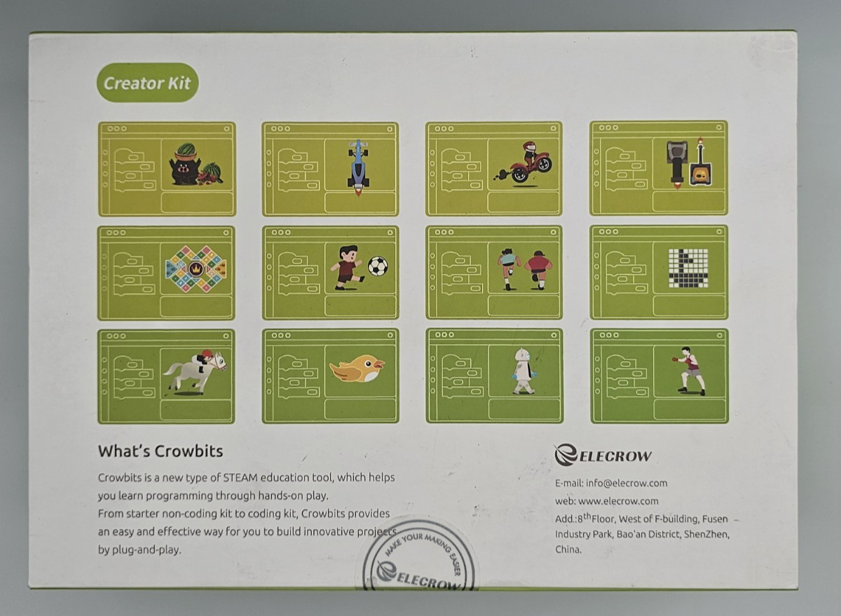 Creator Kit Crowbits by Elecrow Arduino, 12-in-1 STEM Toy for Kids – New