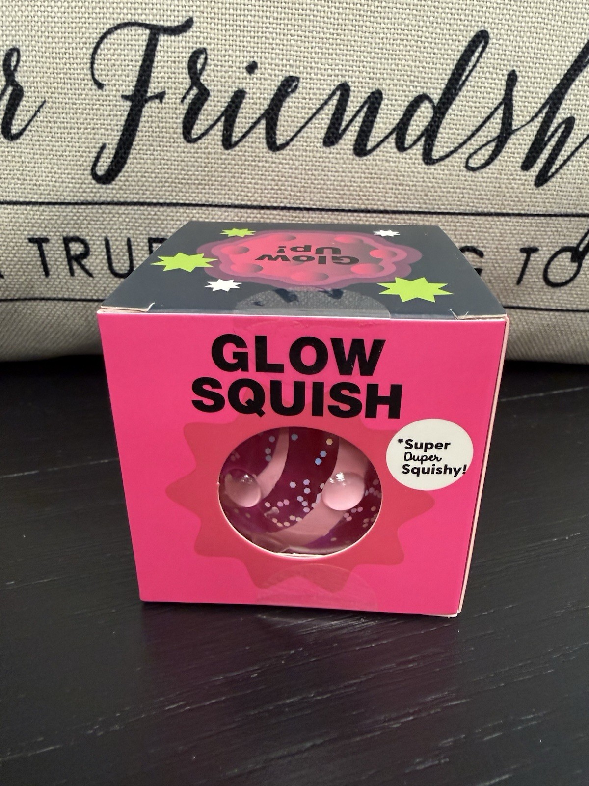 NEW Super Duper Squishy Glow in the Dark Squeezy by J’Adore Pink Glow Squish