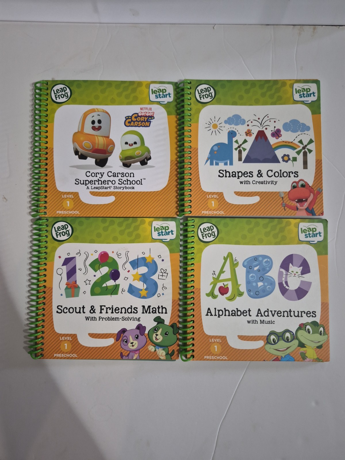 Leap Frog Leap Start SPIRAL Learning BOOKS Lot of 4 Level 1 Preschool