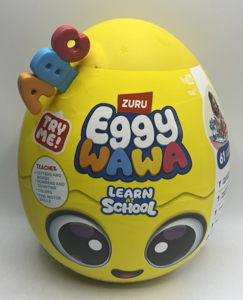 2024 Eggy Wawa Learn At School 61 Surprises Interactive Learn Letters & More