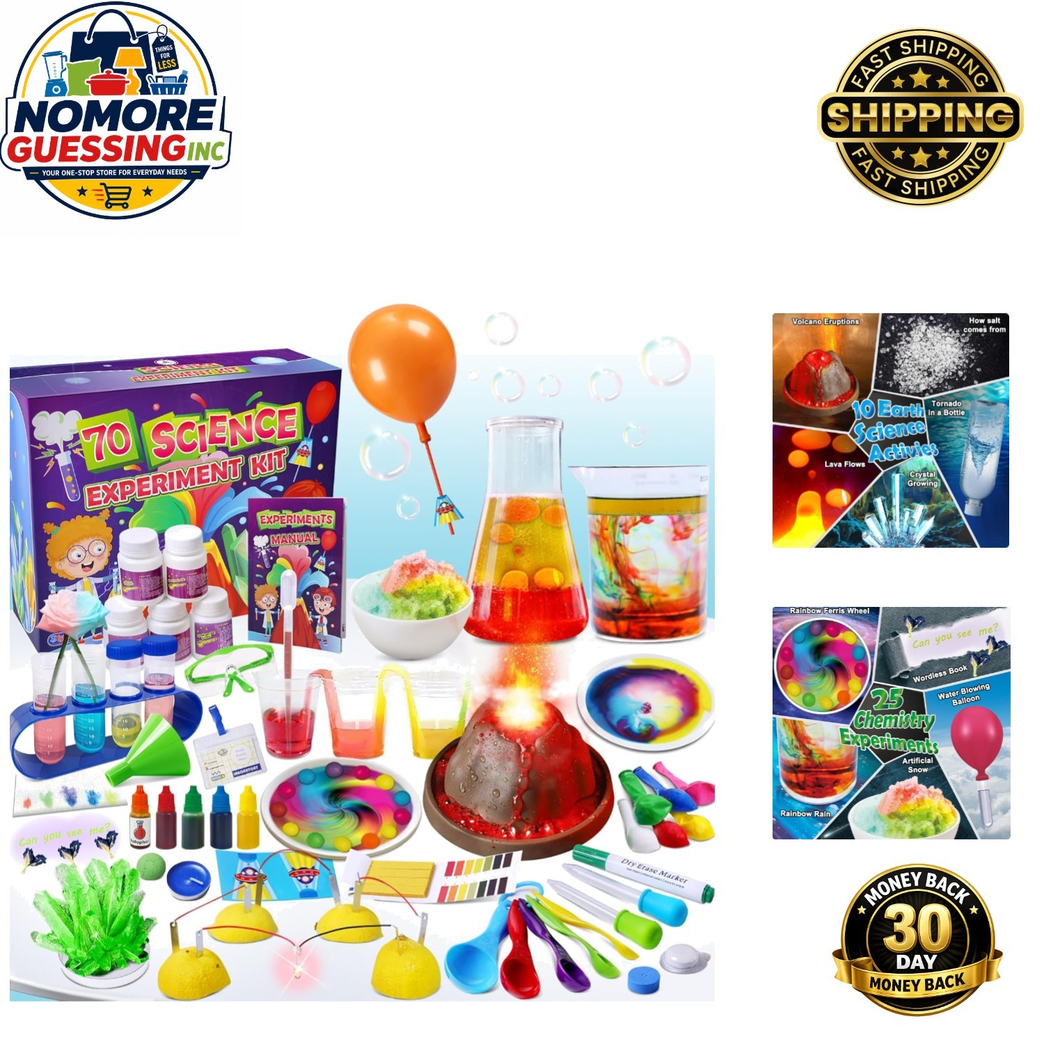 70 Engaging Science Experiments Kit for Kids – Perfect S.T.E.M. Educational Gift