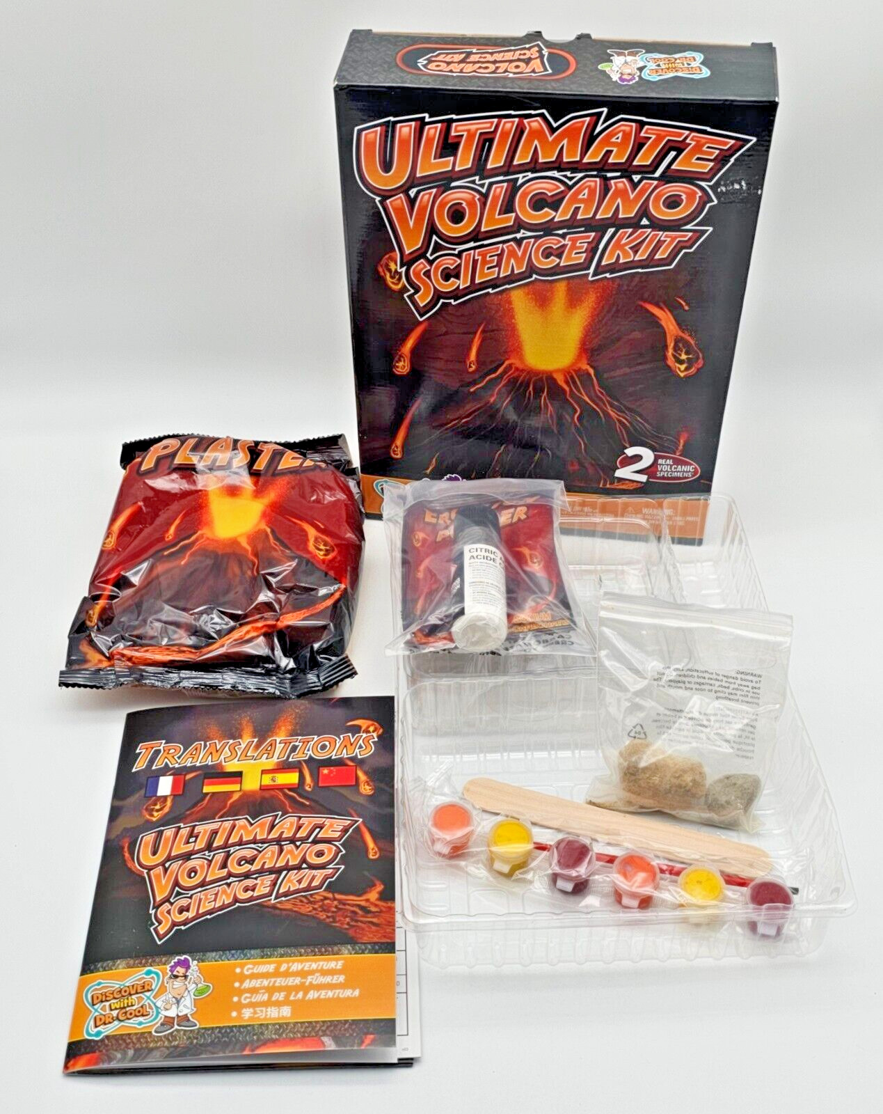 Volcano STEM Education Geology Science Experiment Kit Learning Toy Rock Specimen