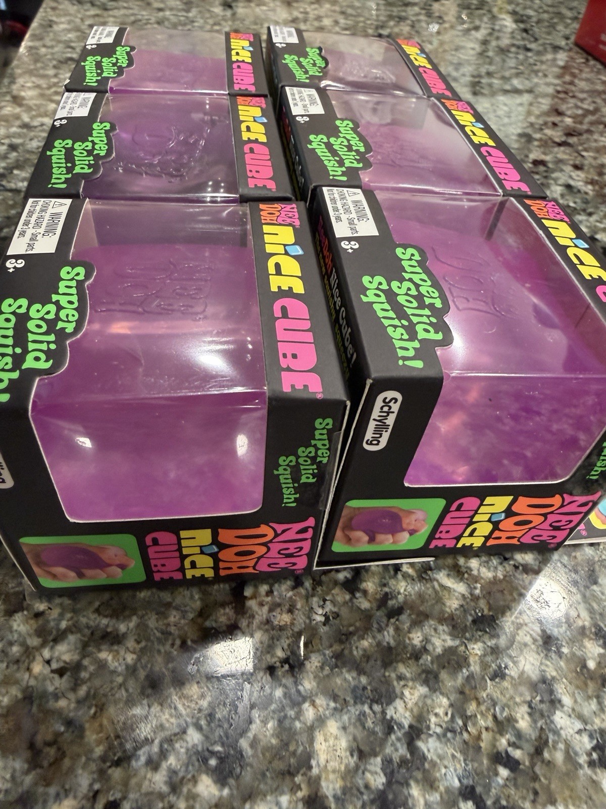 Quanity 6 Needoh nice cubes all PURPLE in lot