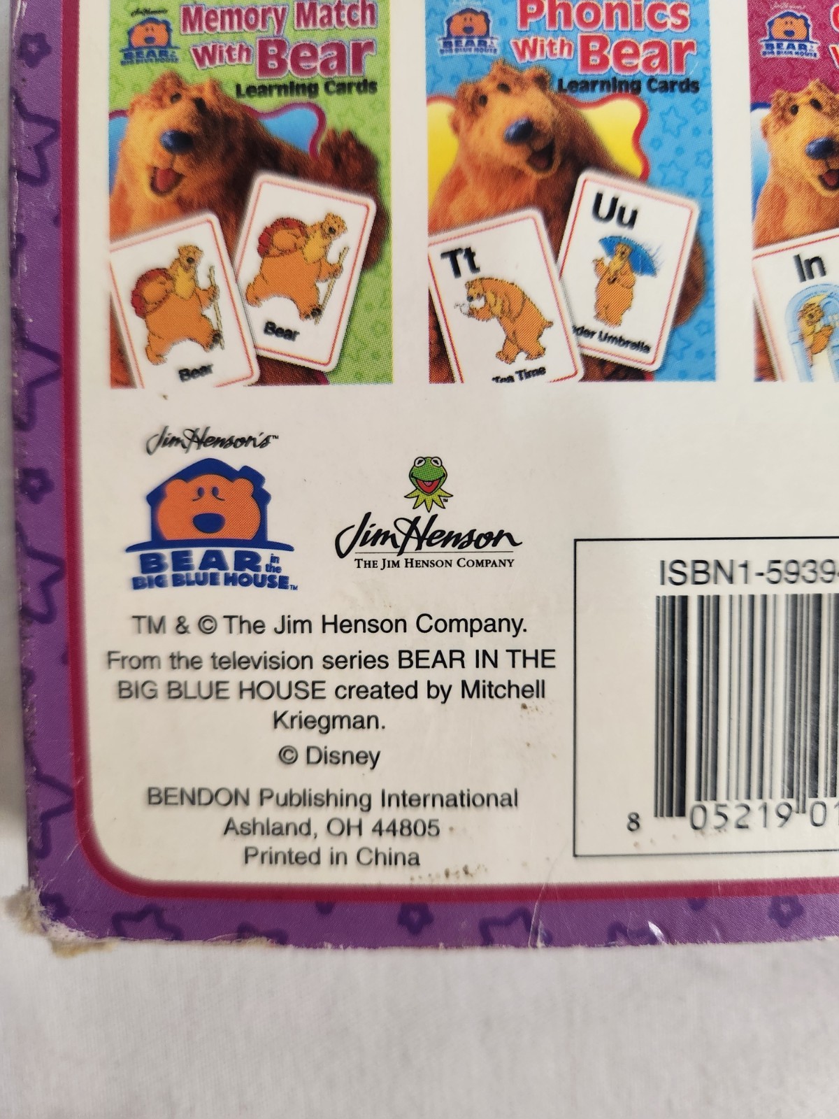 Bear in the Big Blue House Tell Time With Bear Flash Learning Cards Ages 2-5
